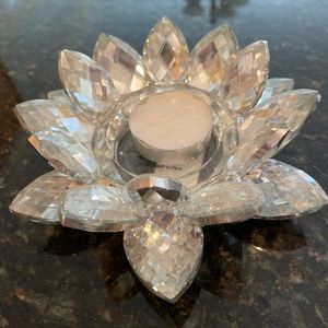 Crystal Lotus Flower Candle Holder